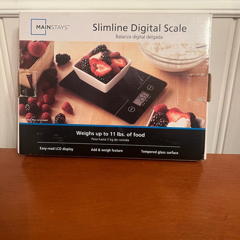 Mainstays Black Slimline Digital Scale